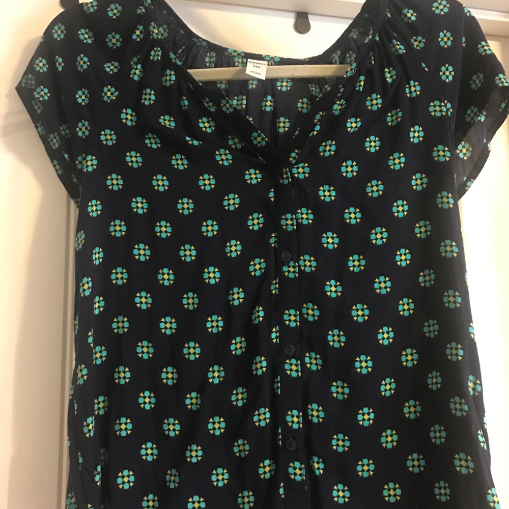 Old Navy, Geometric Print, Button-down